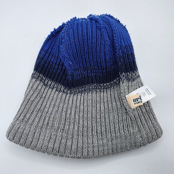 Urban Outfitters Blue Gray Pom Beanie Ribbed Knit One Size Winter Warm Casual main image 7